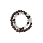 "Zangfengxing" Natural Black Rutilated Quartz Agarwood Bracelet, New Chinese Style, with the Cold and Refreshing Feeling of Ink Rain Among Clouds