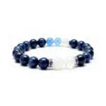 "Sumerian Blue" Kyanite, Aquamarine, and White Moonstone Crystal Bracelet - Original Water Insight